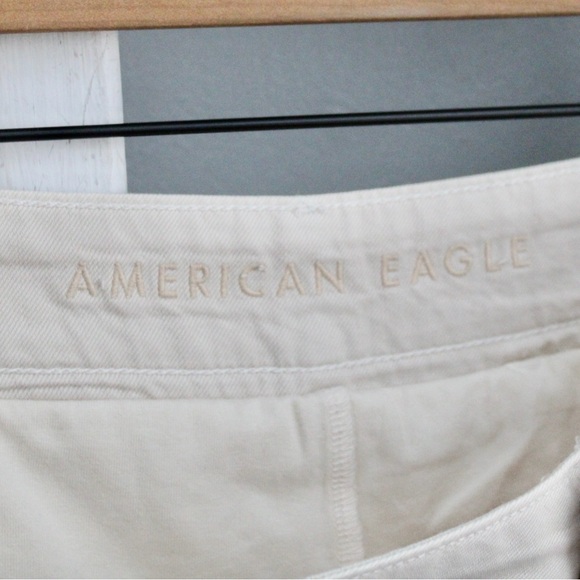 American Eagle Skort Stretch Bubble Mini Mid-Rise Skirt in Cream Beige Size 10 - Picture 6 of 11